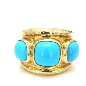 Sleeping Beauty Turquoise Ring in 14k Yellow Gold