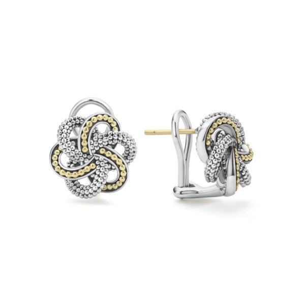 Lagos Two Toned Love Knot Stud Earrings