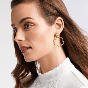 Julie Vos Colette Statement Earrings in Pearl