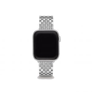 Michele Stainless Steel Apple Watch Strap with Diamonds