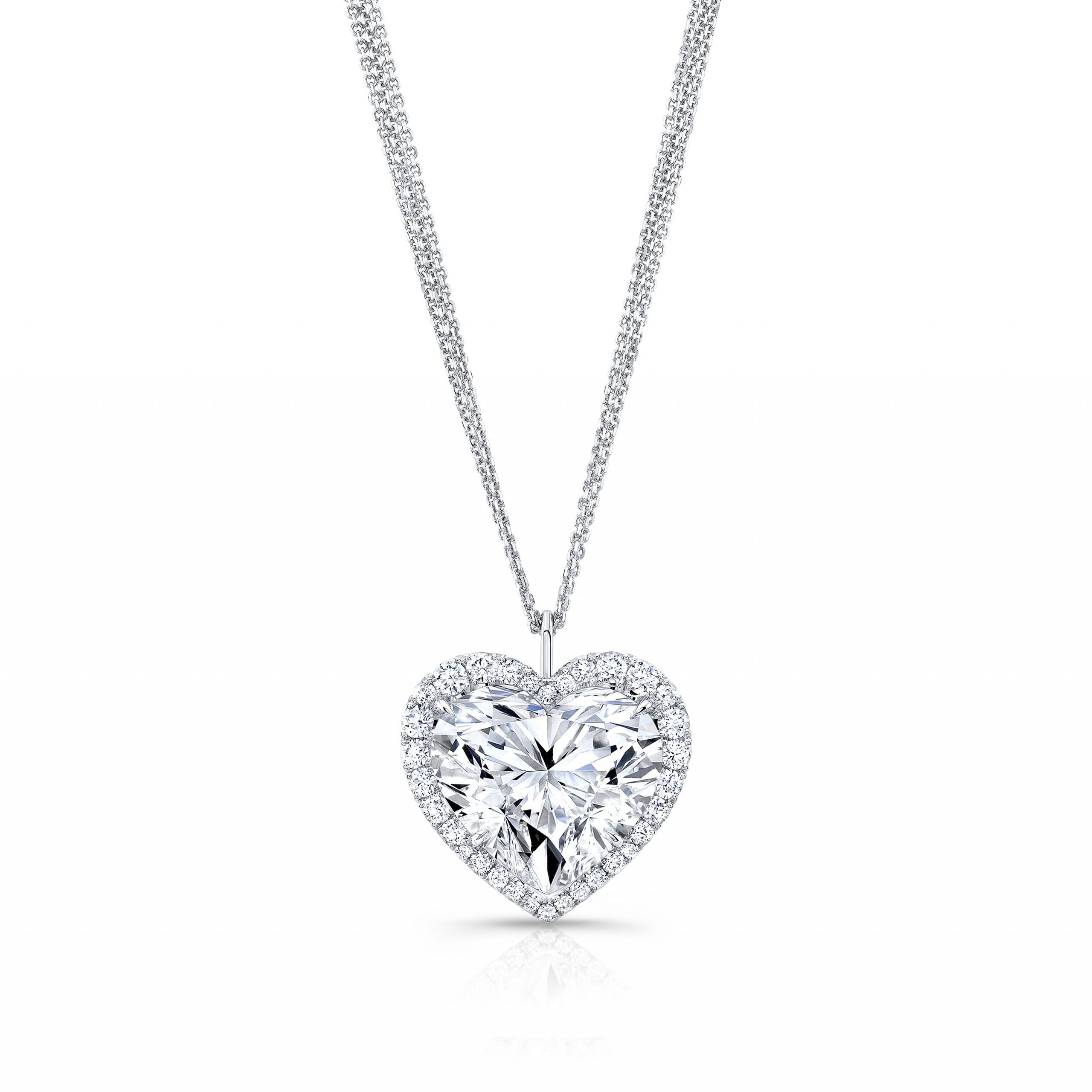 3 Heart Diamond Pendant Necklace 14k Gold