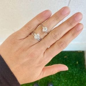 Elizabeth Oval Three-Stone with Pears Engagement Ring