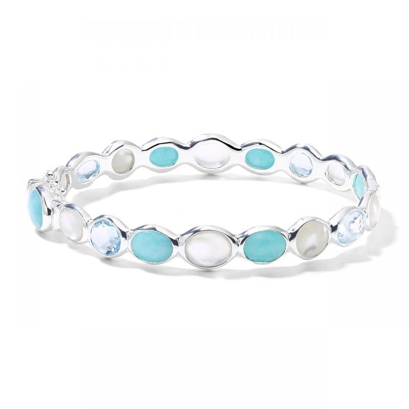 Ippolita Sterling Silver All-Stone Hinged Bracelet in Cascata