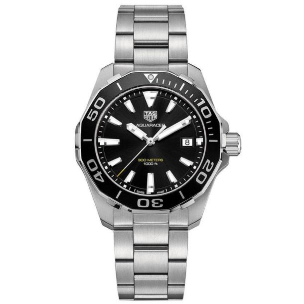 tag heuer aquaracer quartz black dial watch