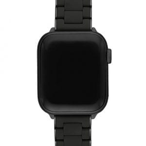 Michele Stainless Steel & Black Silicone Apple Watch Strap Watches Bailey's Fine Jewelry