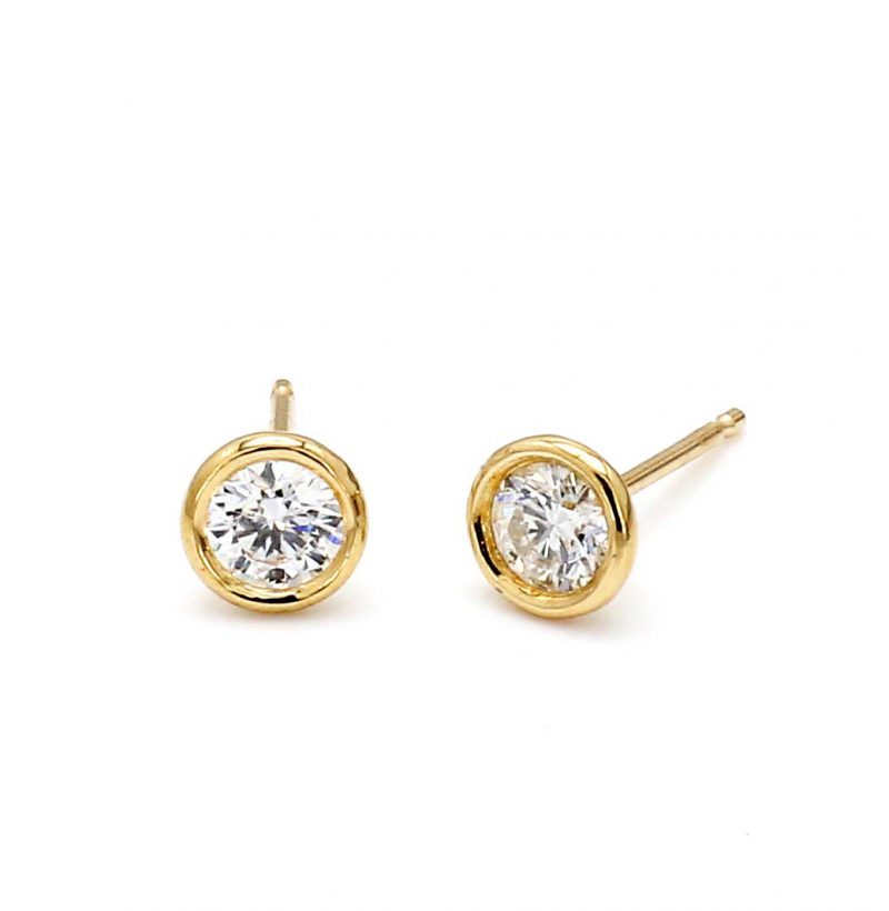 Bailey's Club Collection Best Bezel Diamond Stud Earrings