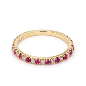 July Alternating Birthstone Ring Stackable Bands Bailey's Fine Jewelry