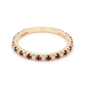 January Alternating Birthstone Ring Stackable Bands Bailey's Fine Jewelry