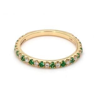 May Alternating Birthstone Ring Stackable Bands Bailey's Fine Jewelry