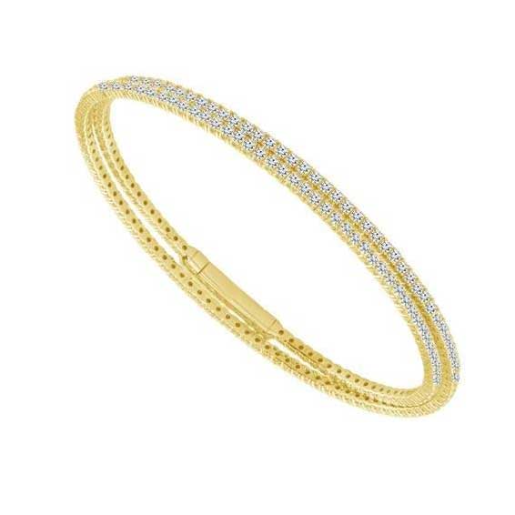 baileys club collection diamond double wrap bracelet in 14kt yellow gold