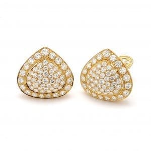 Bailey’s Estate Pave Diamond Triangle Stud Earrings Antique & Estate Jewelry Bailey's Fine Jewelry