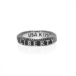 USA king baby ring with words "liberty"