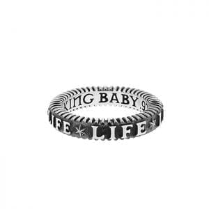 USA king baby ring with words "life"