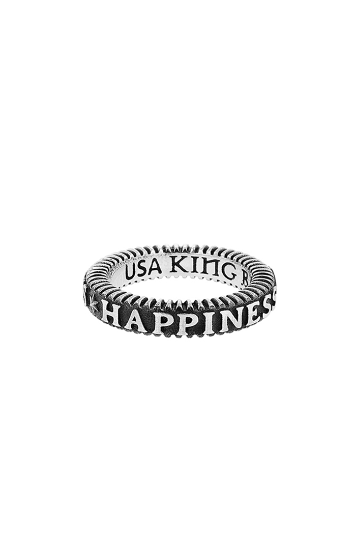 USA king baby ring with words "happiness"