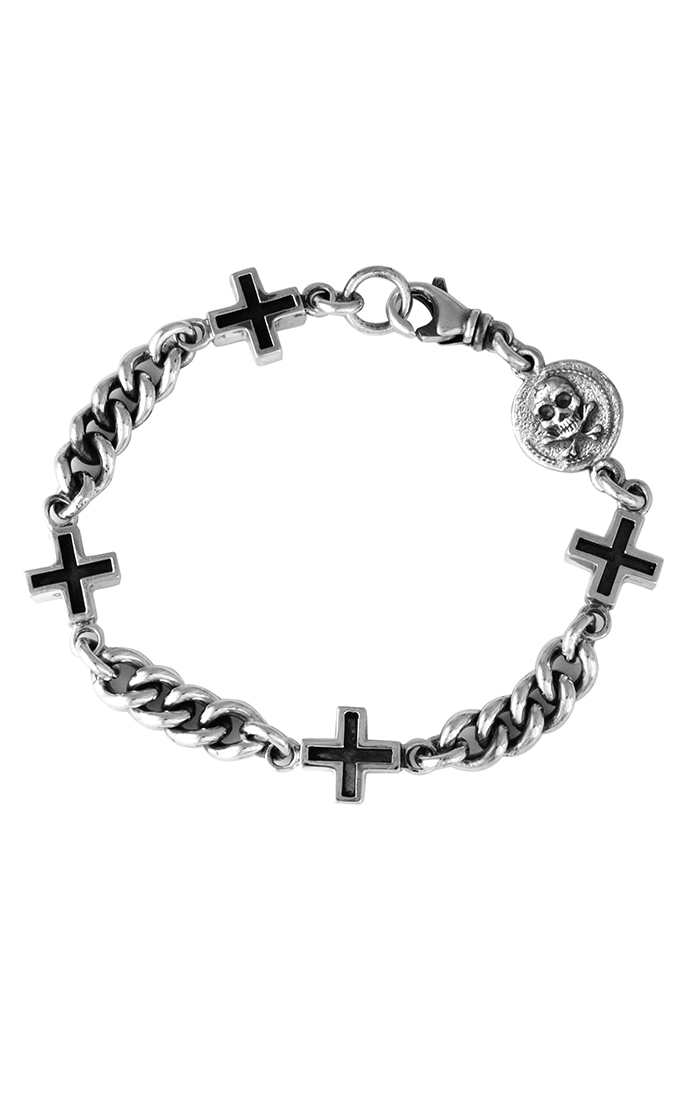 king_baby_bracelet_sterling_silver_curb_chain_link_with_cross_stations_and_skull_coin