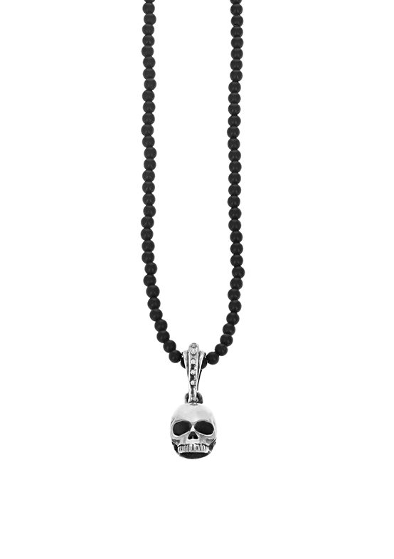 king_baby_necklace_sterlng_silver_skull_hangs_from_3mm_black_onyx_beaded_neclace_24in