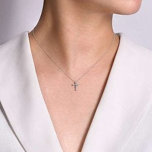 Marquise Diamond Necklace in 14k White Gold