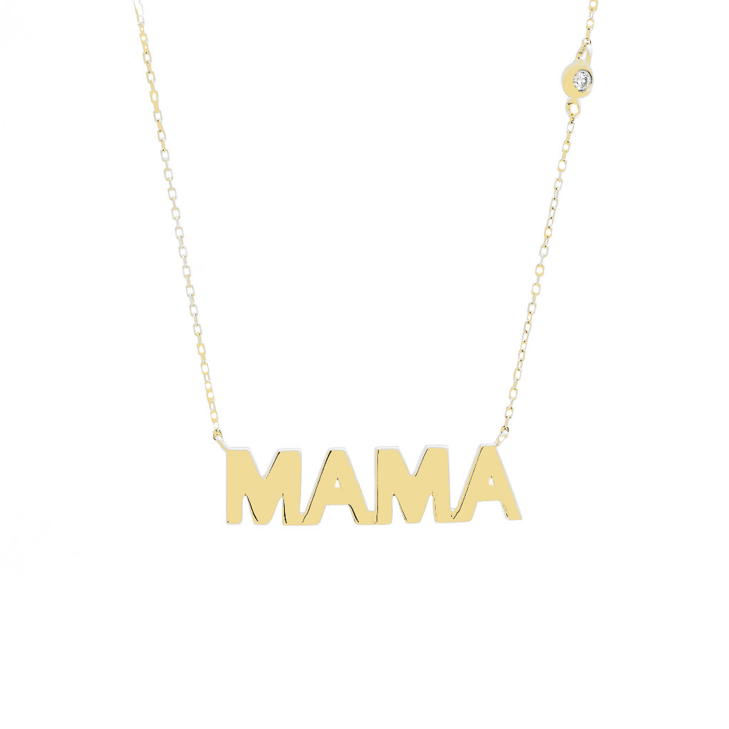 MAMA Pendant Necklace in 14k Yellow Gold – Bailey's Fine Jewelry