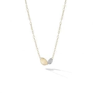 Marco Bicego 18k Yellow Gold Petite Double Leaf Necklace Necklaces & Pendants Bailey's Fine Jewelry