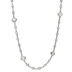 Platinum Diamond Station Necklace Bailey's Fine Jewelry