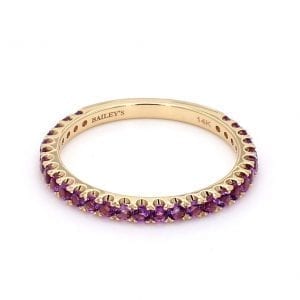 February Birthstone Ring Stackable Bands Bailey's Fine Jewelry