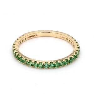 May Birthstone Ring Stackable Bands Bailey's Fine Jewelry