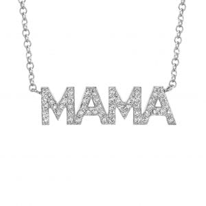 Pave Diamond MAMA Necklace Necklaces & Pendants Bailey's Fine Jewelry