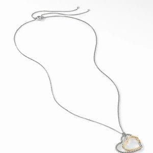 David Yurman Continuance Heart Necklace with 18K Yellow Gold