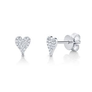 Bailey's Goldmark Collection Pave Diamond Heart Stud Earrings