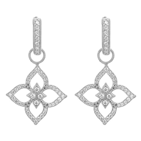 Jude Frances Moroccan Flower Open Pave Earring Charms