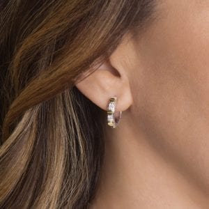 Jude Frances Small Diamond Pave Nail Head Hoop Earrings