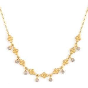 Jude Frances Jackie Petite Pendant Necklace with Diamond Dangle and Quads Necklaces & Pendants Bailey's Fine Jewelry