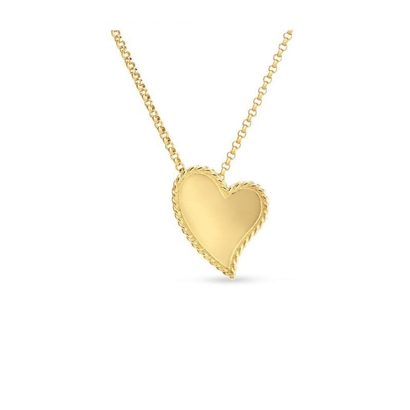 Roberto Coin Slanted Heart Pendant Necklace