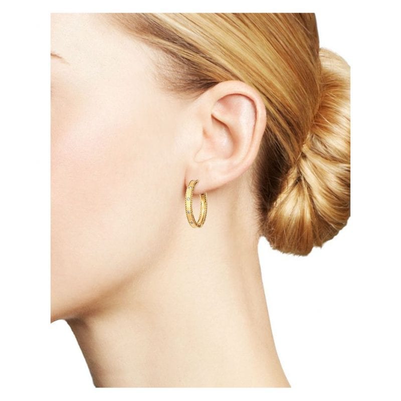 Classic Gold Small Yellow Gold Hoop Earrings | Roberto Coin | 9151206AYER0