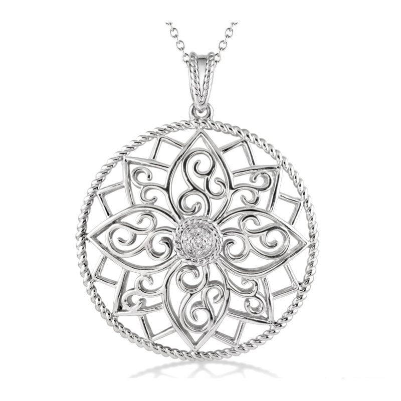 Available in 4 Stones Details about   Sterling Silver Filligree Pendants