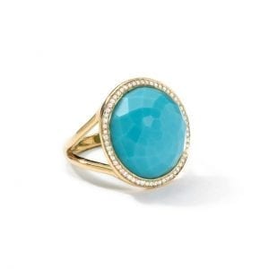 Ippolita Yellow Gold Lollipop Ring in Turquoise Fashion Rings Bailey's Fine Jewelry