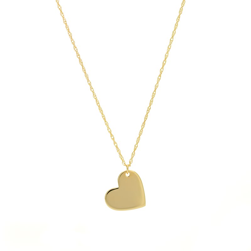 Polished Slanted Heart Necklace – Bailey's Fine Jewelry
