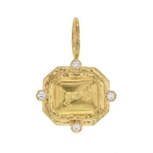 Elizabeth Locke Octagonal Horse Pendant Necklaces & Pendants Bailey's Fine Jewelry