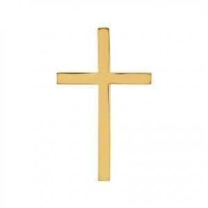 10K Yellow Gold Polished Cross Pendant