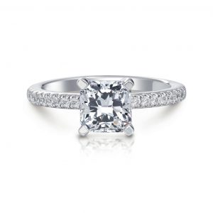 Ann Radiant Pave Engagement Ring Engagement Rings Bailey's Fine Jewelry