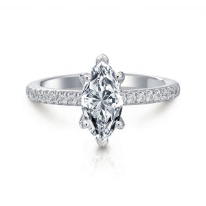 Ann Marquise Pave Engagement Ring Engagement Rings Bailey's Fine Jewelry