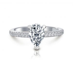 Ann Pear Pave Engagement Ring Engagement Rings Bailey's Fine Jewelry