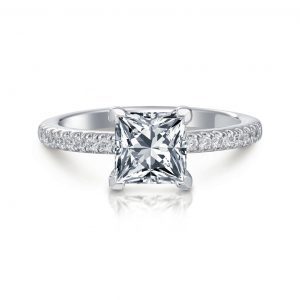 Ann Princess Pave Engagement Ring