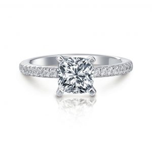 Ann Cushion Pave Engagement Ring Engagement Rings Bailey's Fine Jewelry