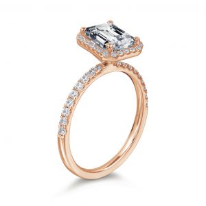 Daisy Emerald Halo Engagement Ring