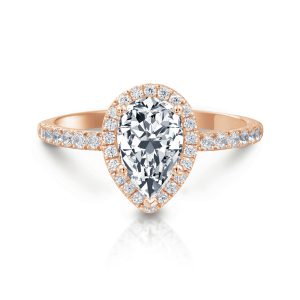 Daisy Pear Halo Engagement Ring