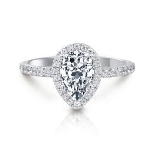 Daisy Pear Halo Engagement Ring Engagement Rings Bailey's Fine Jewelry