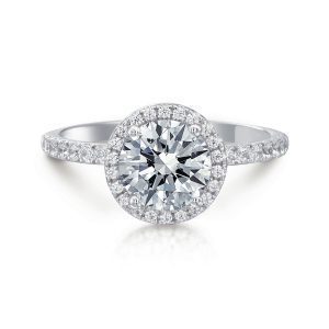 Daisy Round Halo Engagement Ring