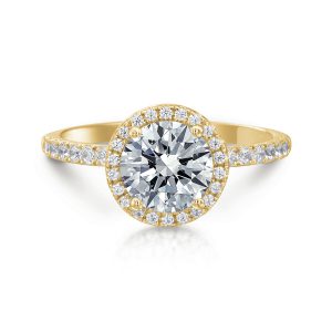 Daisy Round Halo Engagement Ring