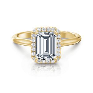Frida Emerald Halo Engagement Ring